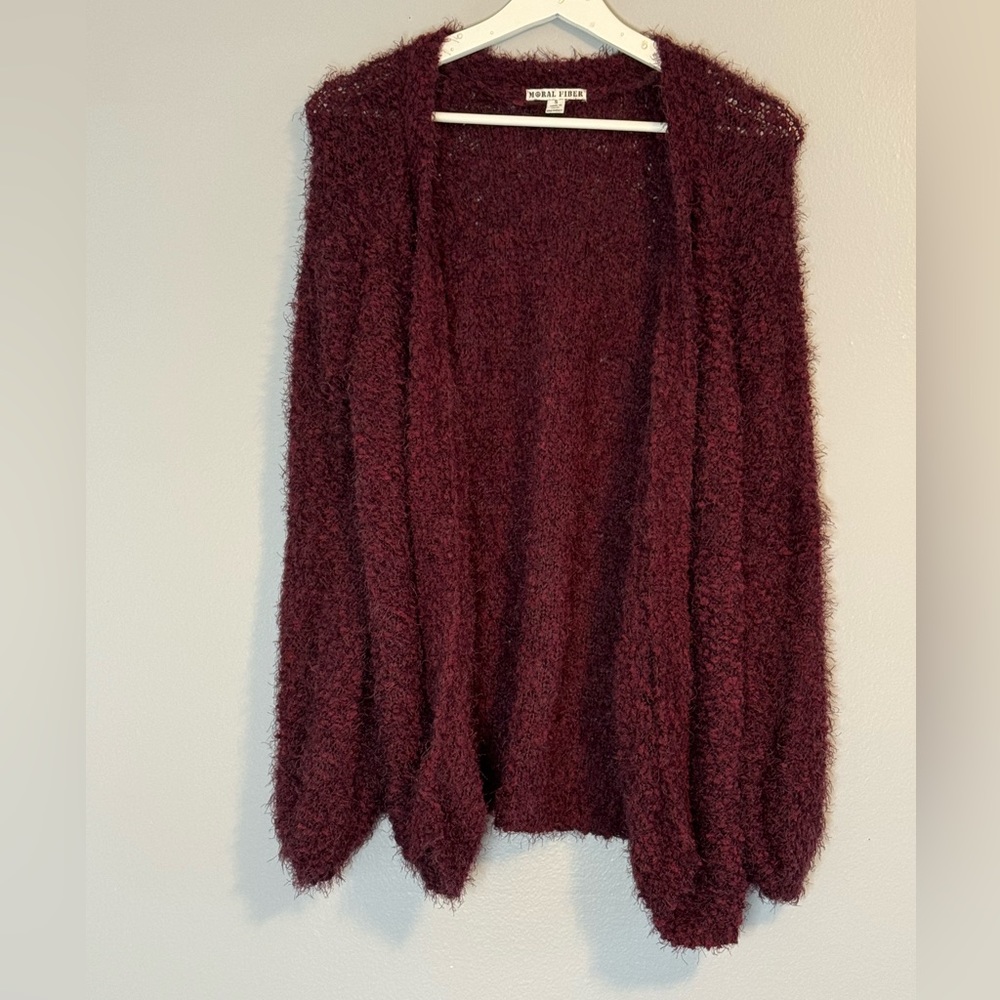 Moral Fiber Red Cardigan Size: S